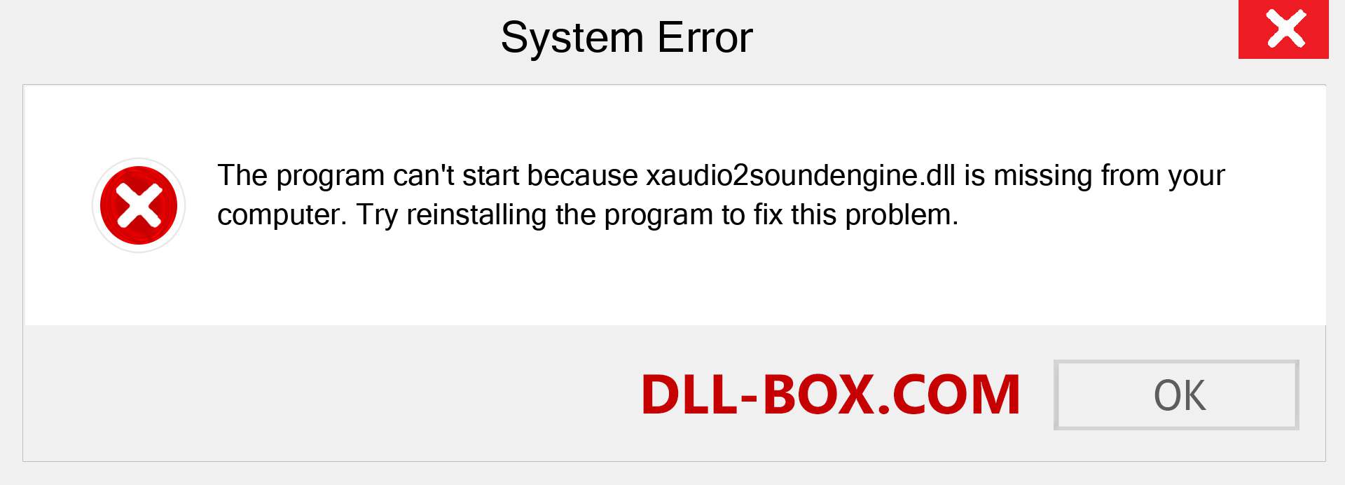  xaudio2soundengine.dll file is missing?. Download for Windows 7, 8, 10 - Fix  xaudio2soundengine dll Missing Error on Windows, photos, images